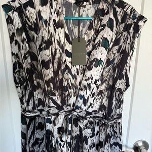 AllSaints Black and White Patterned Dress